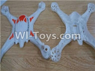 Lead Honor LH-X16 X16C X16WF X16DV Spare Parts-01 Upper and bottom shell cover-(Orange & White),Lead Honor LH-X16 X16C X16DV X16WF RC Quadcopter Drone Spare Parts Accessories,LH-X16 Replacement parts